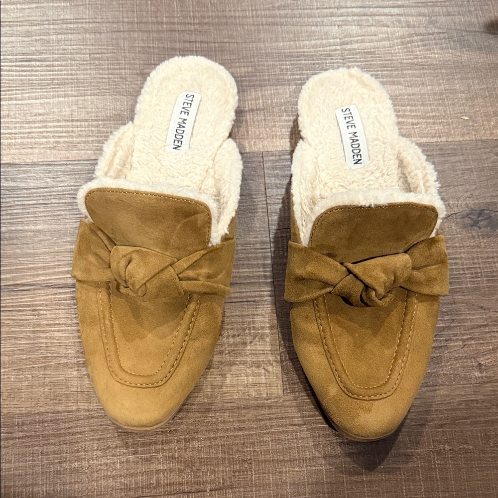 Steve Madden Women's Brown Suede Mules with Bow